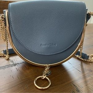 See By Chloe crossbody bag - Like-New!! Gorgeous blue/grey with gold accents!
